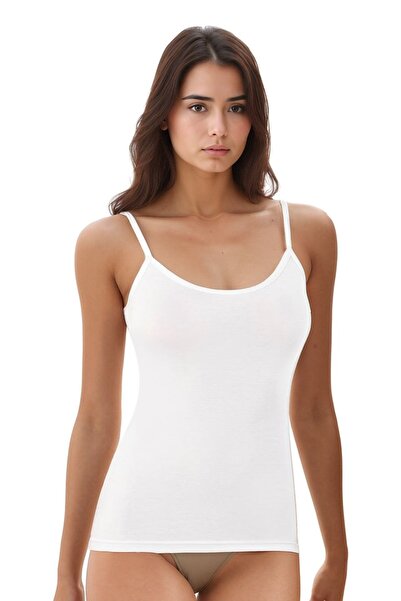 QKK Women's Bamboo Lycra Strap 2-Piece Undershirt Q6K6K1T1Ka