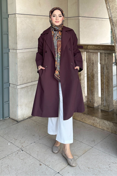 Ovn. Viyana Astarlı Trençkot - Çikolata