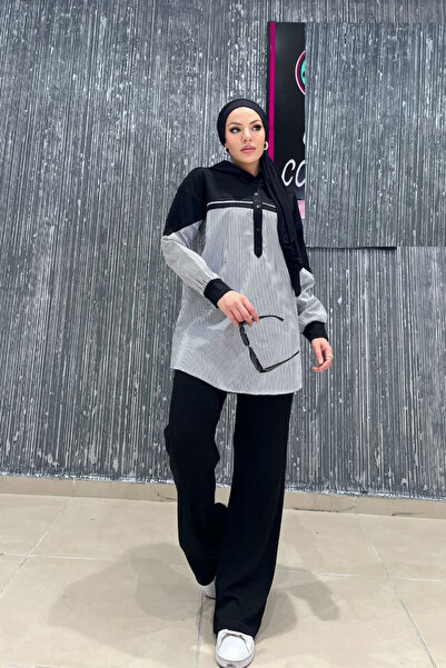 TrendParis Ριγέ αθλητικό σετ δύο τεμαχίων