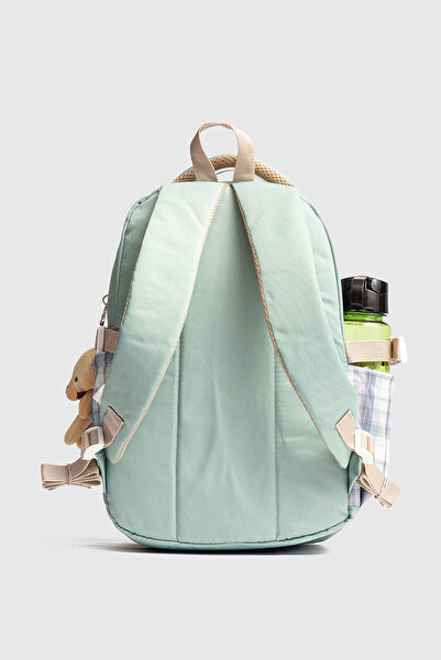 Relaxion Rlx-1396 Set of 3 Children's Primary School Bag with Pencil Case and Lunch Bag Backpack Mint Green