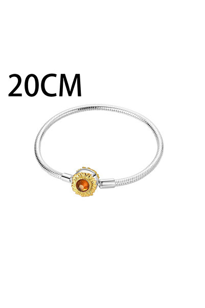 Choice KTB093-20 Original 925 Sterling Silver Sunflower Set Charms Flower Ring Earrings Beads Pendants Fit