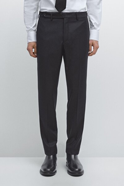Massimo Dutti 100% wool flannel trousers