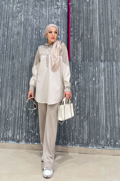 TrendParis Striped Sports Two-Piece Suit