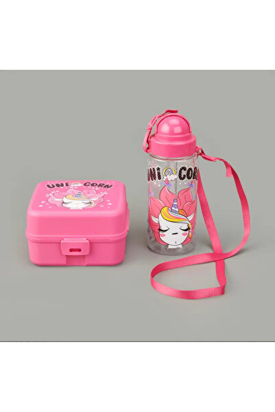 Muhtalif Markalar Kız Çocuk Okul Seti – Mavi Matara 1 LT + Beslenme Kutusu 50...