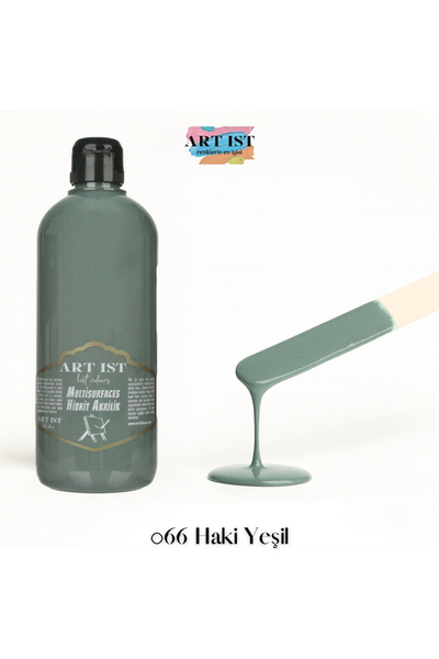 ART IST Multisurfaces 500ml Su Bazlı Akrilik Boya - 066 HAKİ YEŞİL