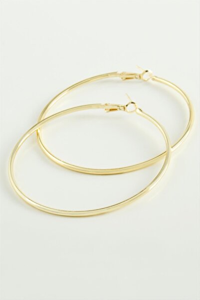 ZERO LAND Hn-Shop Pipe Hoop Earrings 5 Cm-Yellow