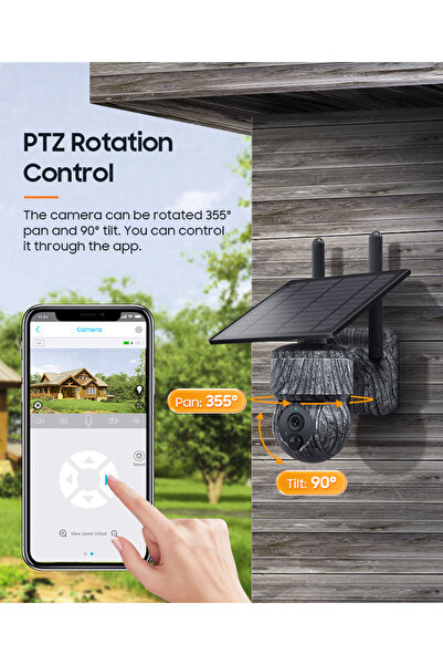 OEM TSS-HCAM-Q08 4G Live Hunting Camera, with 5W Solar Panel, PTZ, 3MP Full HD, Night Vision