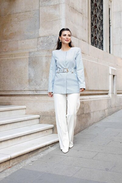 LOVELF Gold Kemerli Pötikare Takım Bebe Mavi