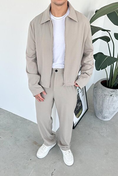 HAFKAGİYİM Μπεζ Premium Relaxed Fit Boxy Jacket