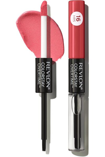 Revlon Colorstay Overtime Lipcolor, Dual Ended Longwearing Liquid Lipstick With Clear Lip Gloss, Con
