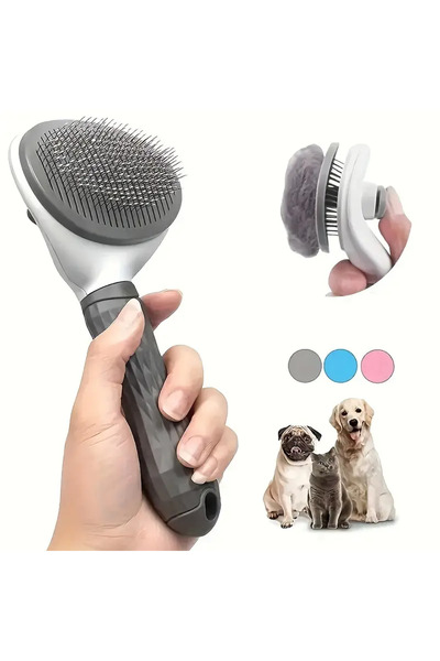 NitruDesign Cat Dog Hair Collector Comb - Gray