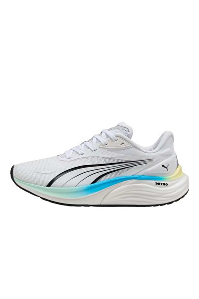 Puma Electrify Nitro 4 Wns Women's White Road Running Shoes Women's Road Runn...