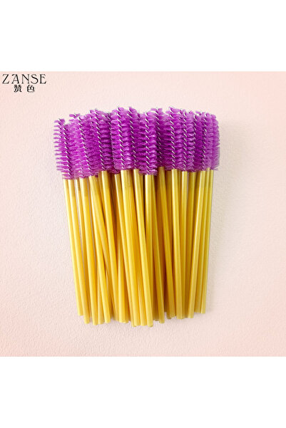 choice2 50 قطعة من فرشاة الرموش الذهبية الأرجوانية وفرشاة المكياج وعصي الماسكارا وأدوات تمديد الرموش