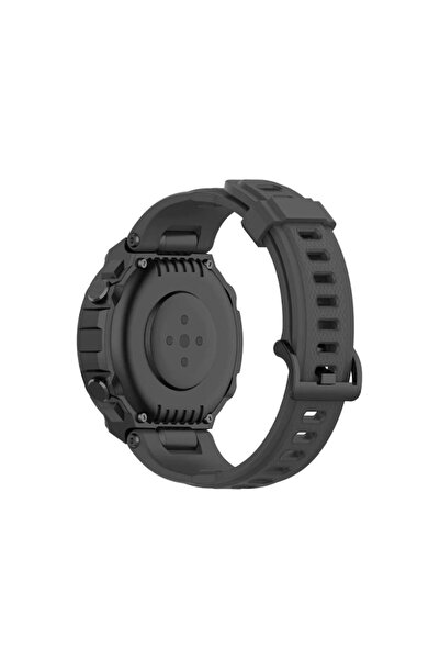 digital-play Curea de schimb din silicon compatibilă cu Amazfit T-REX, T-REX PRO - Negru