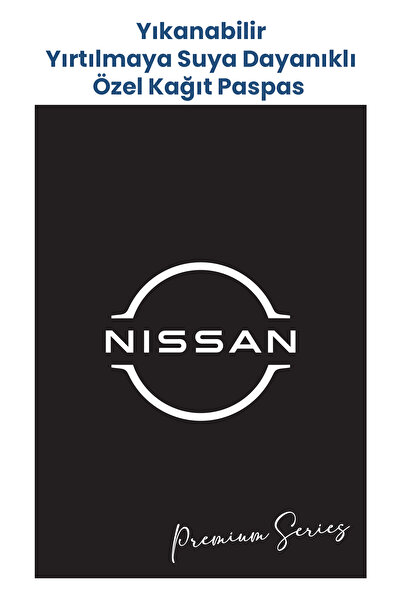 BALKAN AMBALAJ Suya Dayanıklı Nissan Oto Paspas Kağıdı Siyah 50 Adet - 35x50cm
