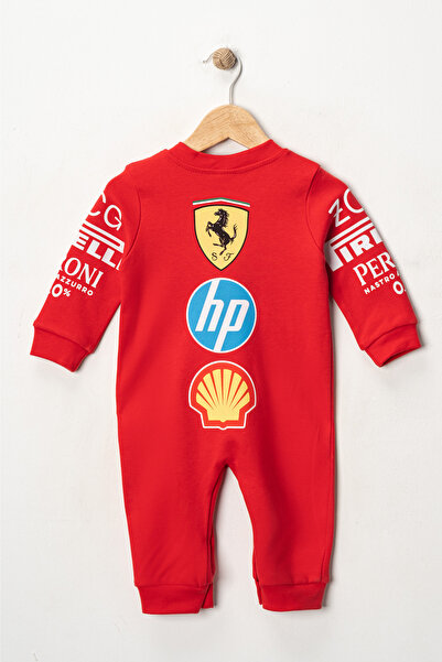 ILY Kids Formula 1 Printed Red Baby Romper