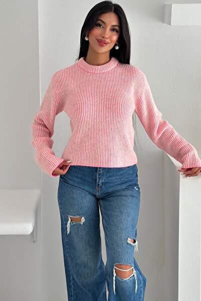 FEMELLE Women's Pink Standard Size Knitwear Sweater