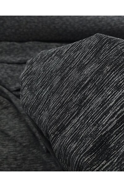 Kumaş Parça Λινό βισκόζη σε χρώμα μαύρο γκρι που αναμμένεται με λάμψη, Πλάτος...