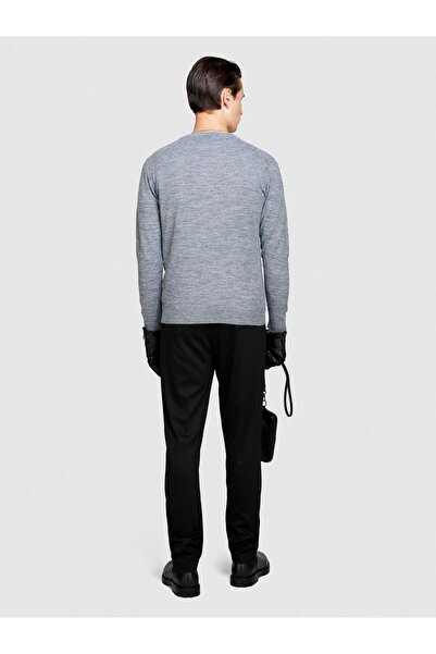 Sisley Men's Sweater Wool Blend V-Neck Sweater 323A107Gs102O-Sis67G