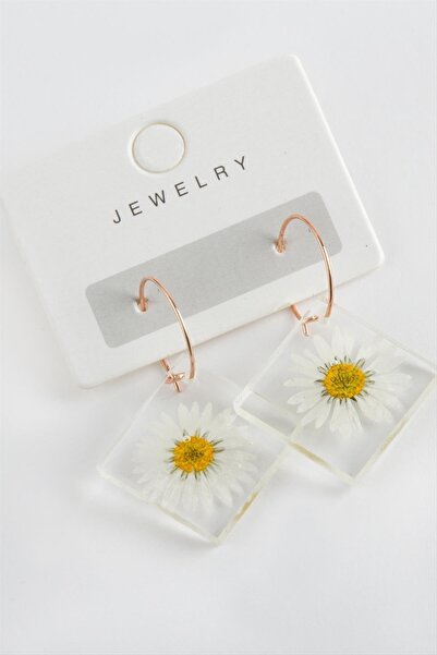 Avior Collection Daisy Square Epoxy Earrings