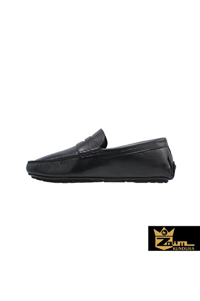Zaim Kundura Men's Black Genuine Leather Shoes 342890905-1