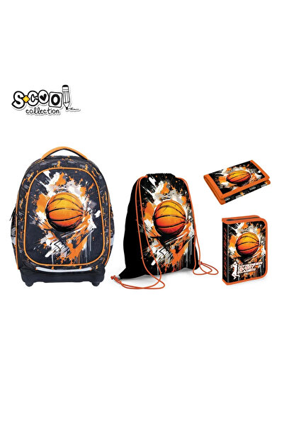 D-Toys Set Micul Școlar: Ghiozdan, Penar echipat, Sac Sport, Portofel – Baske...