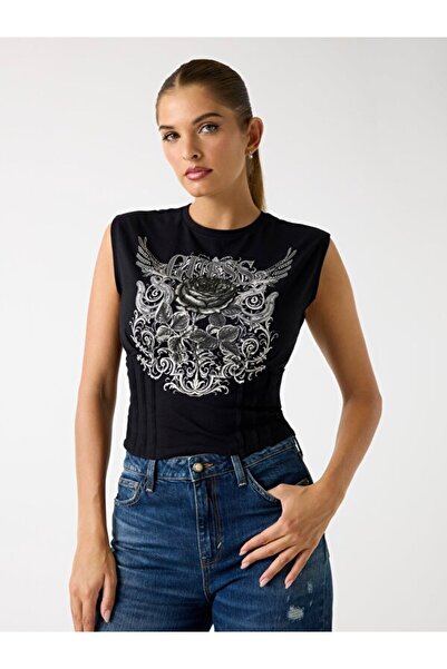 Guess Rocker Women's Modal Blend Regular Fit T-Shirt