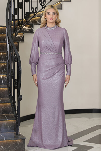 Raika Moda Stylish Stone Detailed Hürrem Hijab Evening Dress