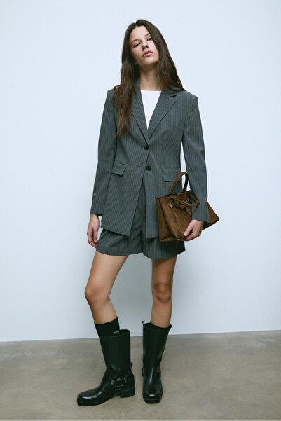 Stradivarius Straight fit striped blazer