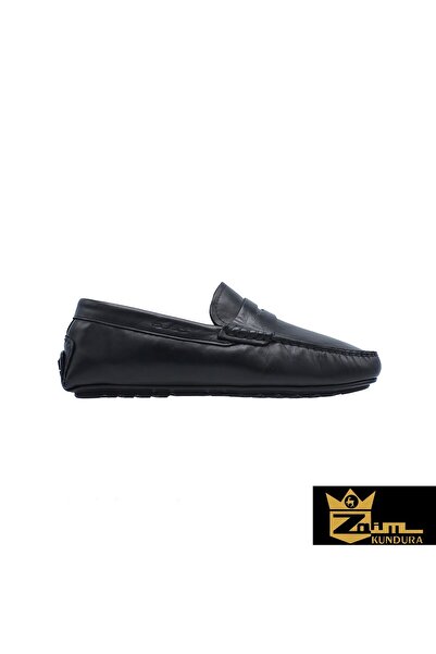 Zaim Kundura Men's Black Genuine Leather Shoes 342890905-1