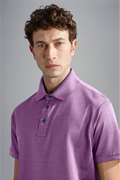 PAUL&SHARK MEN'S KNITTED POLOSHIRT C.WCOTTON