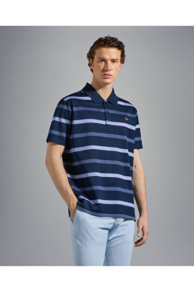 PAUL&SHARK MEN'S KNITTED POLOSHIRT C.WCOTTON