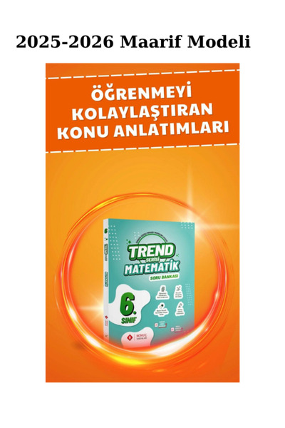 Sonuç Yayınları 6.Sınıf Matematik Trend Serisi Soru Bankası 2025/26 Maarif Mo...