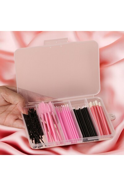 Choice1 مجموعة فرش مكياج احترافية باللون الوردي مكونة من 80 قطعة، تحتوي على فرشاة حواجب ورموش وشفاه، وفرشاة صغيرة للعين