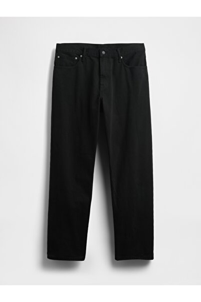 GAP Erkek Siyah Relaxed Straight Jean Pantolon