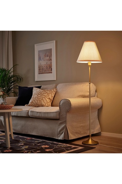 UZUNKAYA HOME Yer Lambası Pirinç-Bej 143 cm – Modern Dekoratif Ayaklı Lamba