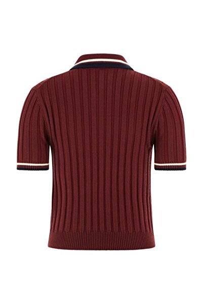 Guess Tricou polo Sabina pentru femei, cu croiala slim, din amestec de lână