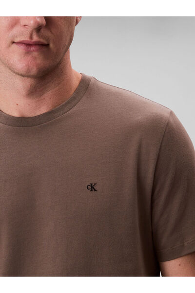 Calvin Klein Men's Light Brown Short Sleeve T-Shirt