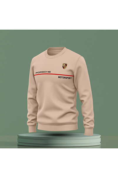 Bulvar Lee Crew Neck Porsche Printed Men's Sweatshirt / Car