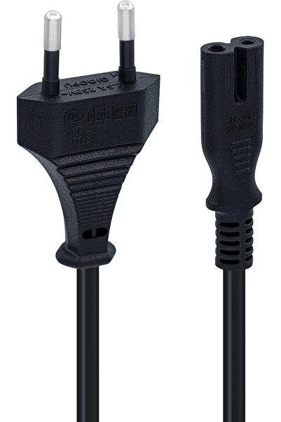 STOREMAX PS5/ PS4/ PS3 / XBox Series S-X Uyumlu 2 Pinli 1.5 Metre Güç Kablosu Teyp Fişi, Radyo Fişi, Led TV E