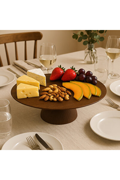 ECASATAL Acacia wood cake stand