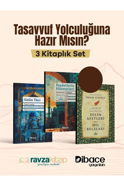 Ravza Yayınları Tasavvuf Yolculuğu 3lü Set İbadetlerin Hikmetleri Dilin Afetl...