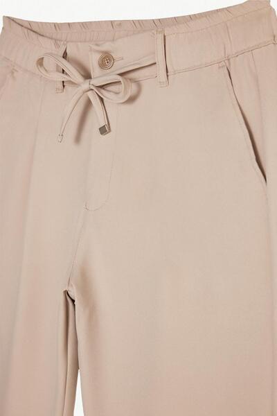 Tudors Men's Slim Fit Slim-Fit Elasticated Stone Trousers with Lace-Up Detail