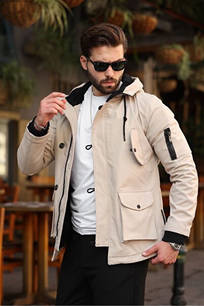 Cousens Su ve hava geçirmez içi kürklü softshell erkek kışlık mont