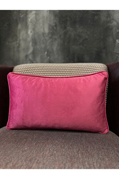 Fabricland Imported Silk Velvet Fuchsia Color Throw Pillow Cover 30X50Cm
