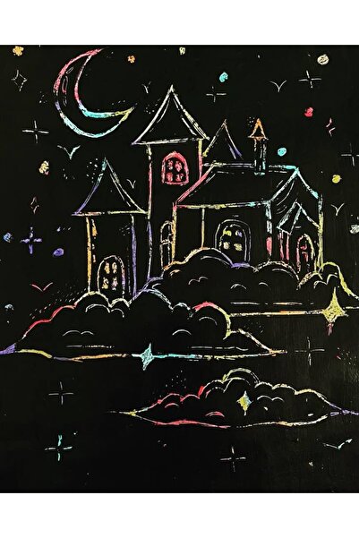 badescraft Magic Black Notebook- Rainbow Notebook- Scratch Notebook Spiral A6 Size 10 Pages 1 Piece