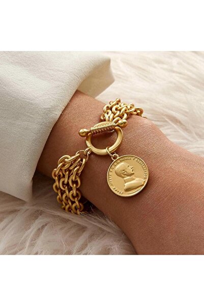 Pursehuit Brățară aurie, cu zale și monedă, Penel C7