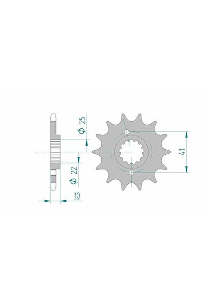 AFAM Pinion față standard din oțel 20509 - 520 - 15T (moto)