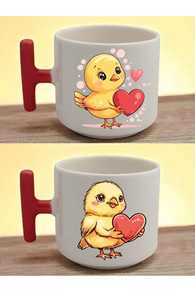 lili hediyelik طقم أكواب لاتيه من قطعتين من Sweet Chick - هدية عيد ميلاد لعمر...