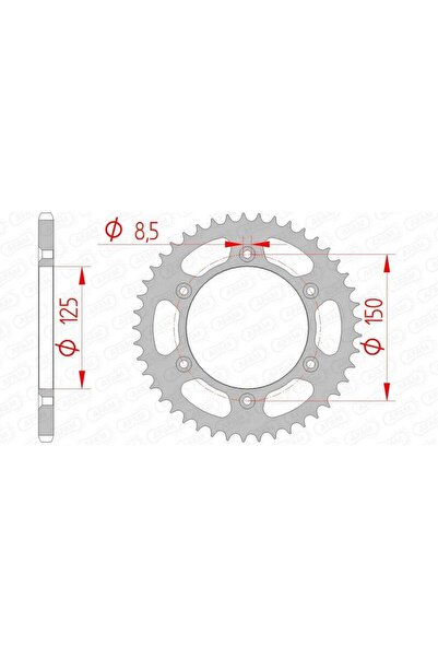 AFAM Pinion spate standard din oțel pentru motociclete 71304 - 520 - 71304-40